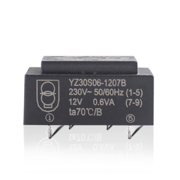 YZ30S08-1207B Low Frequency 0.8VA PCB Mounting Step Down Transformer 50HZ
